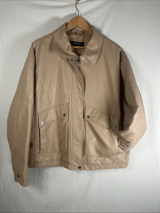 Kenneth Cole Other - Kenneth Cole Beige Leather Jacket